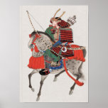 Samurai on horseback print