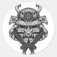 Samurai Round Sticker