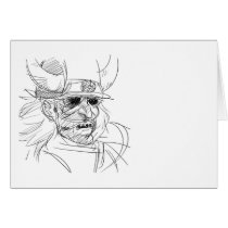 samurai sketch cards by TheWhite samurai sketch cards