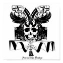 samurai skull design poster posters