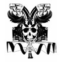 Samurai skull fashion T-shirt