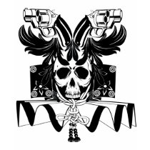 Samurai skull fashion T-shirt by animabase Samurai skull fashion T-shirt