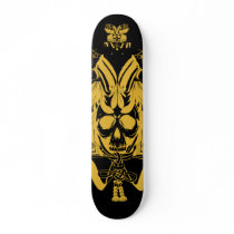 Samurai Skull Gold Black color skateboards