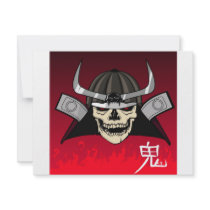 Samurai Skull invitations