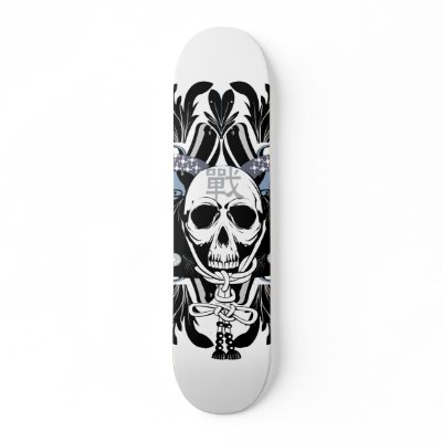 Samurai Skull Original Design skateboard Deck by animabase