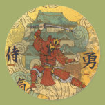 Samurai Round Stickers