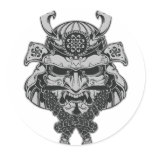 Samurai Round Sticker