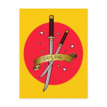 Samurai Sword Tattoo postcards