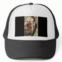 Samurai Viewing Cherry Blossoms circa 1885 Mesh Hats
