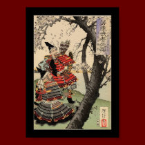 Samurai Viewing Cherry Blossoms circa 1885 posters