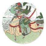 Samurai Vintage Japanese Silk Label stickers