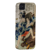 Samurai Vs. Mythological Beast iPhone 4 Cases