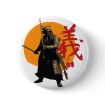 Samurai Warrior Button