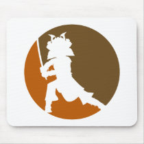 Samurai Warrior Silhouette Mousepad