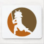 Samurai Warrior Silhouette Mousepad
