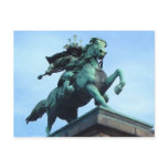 Samurai Warrior Statue- postcard