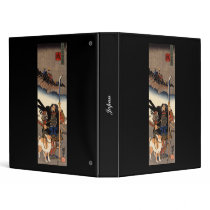 Samurai with his dog, circa 1800's 3 ring binders