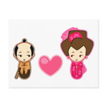 Samurai's heart postcards
