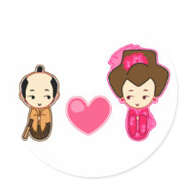 Samurai's heart stickers