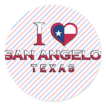 San Angelo, Texas Round Stickers