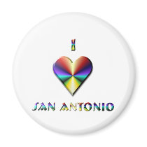 San Antonio -- Brown Blue & Gold magnets by CulturalPerspective5 San Antonio -- Brown Blue & Gold magnets