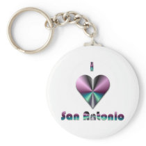 San Antonio -- Purple & Turquoise Keychains