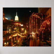 San Antonio Riverwalk at Night Print