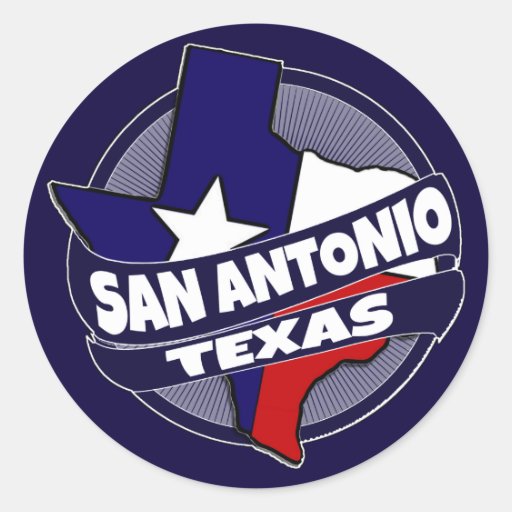 San Antonio Texas flag burst stickers Zazzle