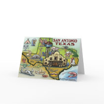 San Antonio TEXAS Map Card by FunGraphix San Antonio TEXAS Map Card