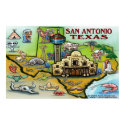 San Antonio TEXAS Map posters