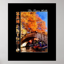 San Antonio, Texas:  River Walk Bridge Poster
