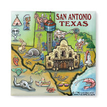 San Antonio TX magnets by FunGraphix San Antonio TX magnets