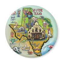 San Antonio TX magnets by FunGraphix San Antonio TX magnets