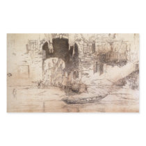 San Biagio by James Abbott McNeill Whistler Rectangular Stickers