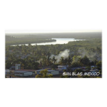 San Blas Town, River, Mangroves Photo Cards