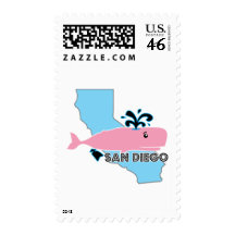 San Diego a Whale's  Postage