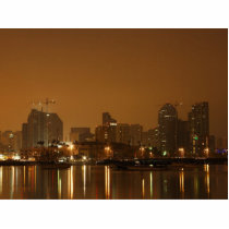 San Diego At Night From Across The Bay photo sculptures by lifesphere San Diego At Night From Across The Bay photo sculptures