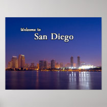 San Diego At Night Print