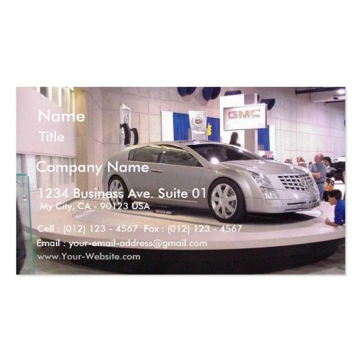 San Diego Autoshow Business Cards (front side)