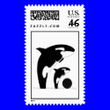 San Diego - Black/White postage