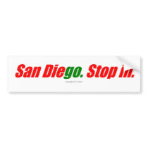 San Diego. bumper stickers by Thebigidea San Diego. bumper stickers