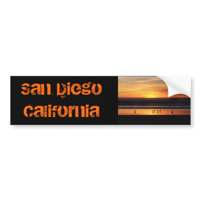 San Diego     California Bumper Sticker by PhotosbyVanessa
