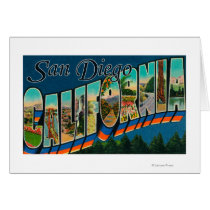 San Diego, California - Large Letter Scenes 2 Cards