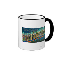 San Diego, California - Large Letter Scenes 2 Coffee Mugs