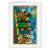 San Diego, California - Large Letter Scenes Card
