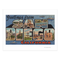 San Diego, California - Large Letter Scenes postcards