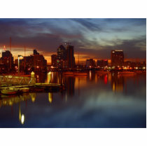 San Diego Docks Night photo sculptures