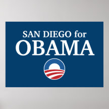 SAN DIEGO for Obama custom your city personalized Posters