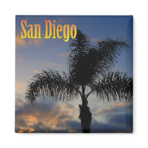 San Diego Palm Tree Magnet by thehatch San Diego Palm Tree Magnet