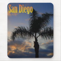 San Diego Palm Tree Sunset Mousepad